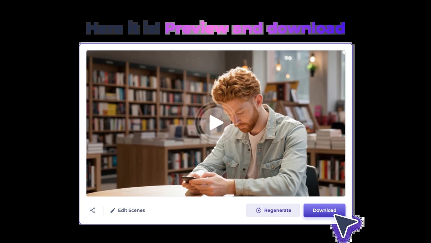 AI video editor for marketing teams timeline and editing interface